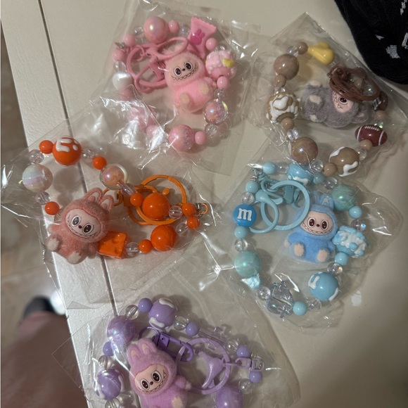 Cute Labubu Keychains with Beads - Picture 7 of 9
